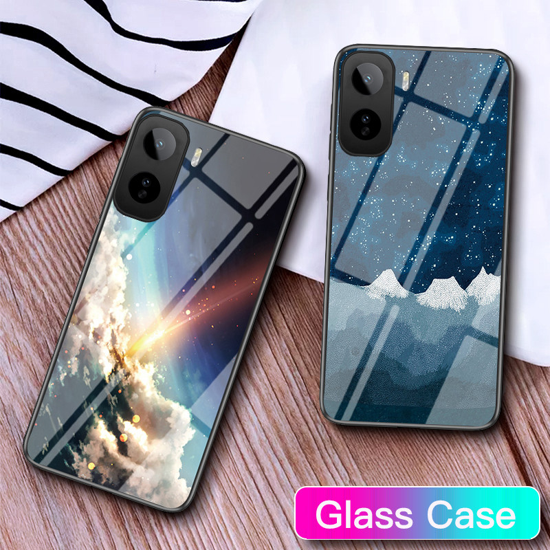Ốp điện thoại Vivo Y500 Cặp đôi Starry Moon Mirror Glass Protector Meteor Start Back cover Vivo Y500