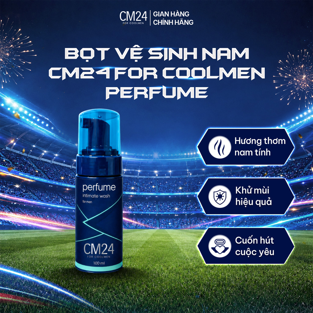 Bọt Vệ Sinh Nam Giới CM24 For Coolmen Sạch Sâu, Hết Ngứa, Ngăn Vi Khuẩn Thơm Tho Perfume 100ml