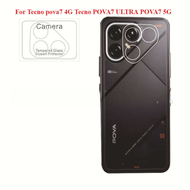 Ống kính máy ảnh 3D cho Tecno pova7 4G Tecno POVA7 ULTRA ﻿ Kính cường lực TRÊN Phim bảo vệ màn hình 