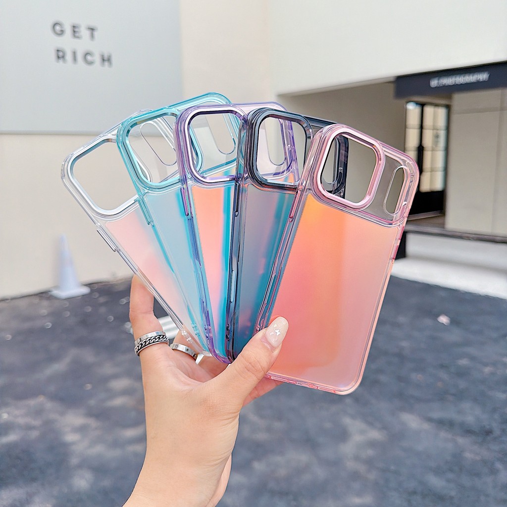 Dành Cho iPhone 17 Pro Max Ốp Lưng iPhone Air 17 17E Chameleon Aurora Gradient Vỏ Chống Vàng Chống S