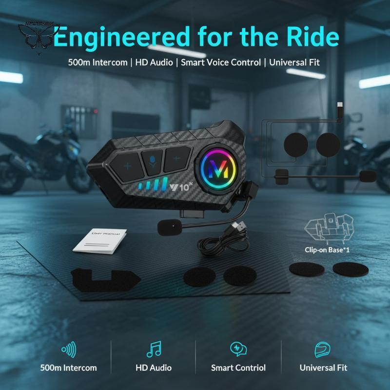 GOCA Y12 Pro Mũ bảo hiểm xe máy Tai nghe Inte Dual Rider Chia sẻ âm nhạc Kết nối ổn định cho xe máy 