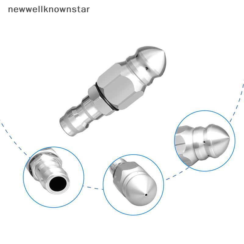 Newwellknownstar Máy rửa áp lực Cống Jitter Vòi phun làm sạch cống Vòi phun bằng thép không gỉ 1 / 4