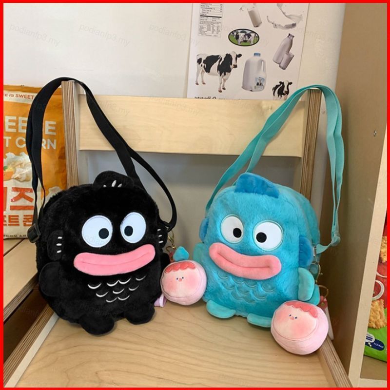 PDF3 Sanrio Hangyodon Hoạt Hình Dễ Thương Sang Trọng Túi Đeo Vai Túi Thời Trang Dung Tích Lớn Thường
