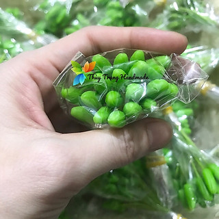 Nụ hoa mai, hoa đào đất sét làm hoa voan, hoa giấy