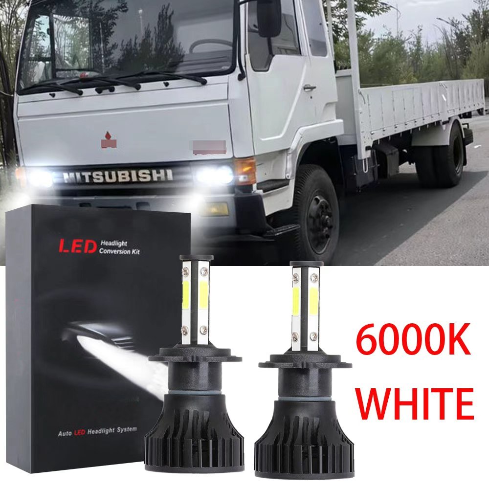 Dành Cho Mitsubishi Canter Fuso Euro FE71 / FE83 1994-2025 - (1 Đôi) 6000K Sáng TRẮNG Combo Đèn Pha 