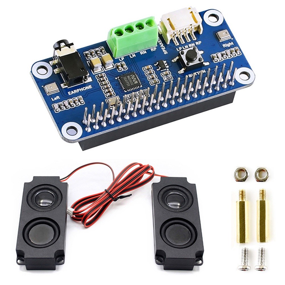 Bộ loa mũ Card âm thanh cho Raspberry Pi Zero 2 W WH A 3 B Plus 4