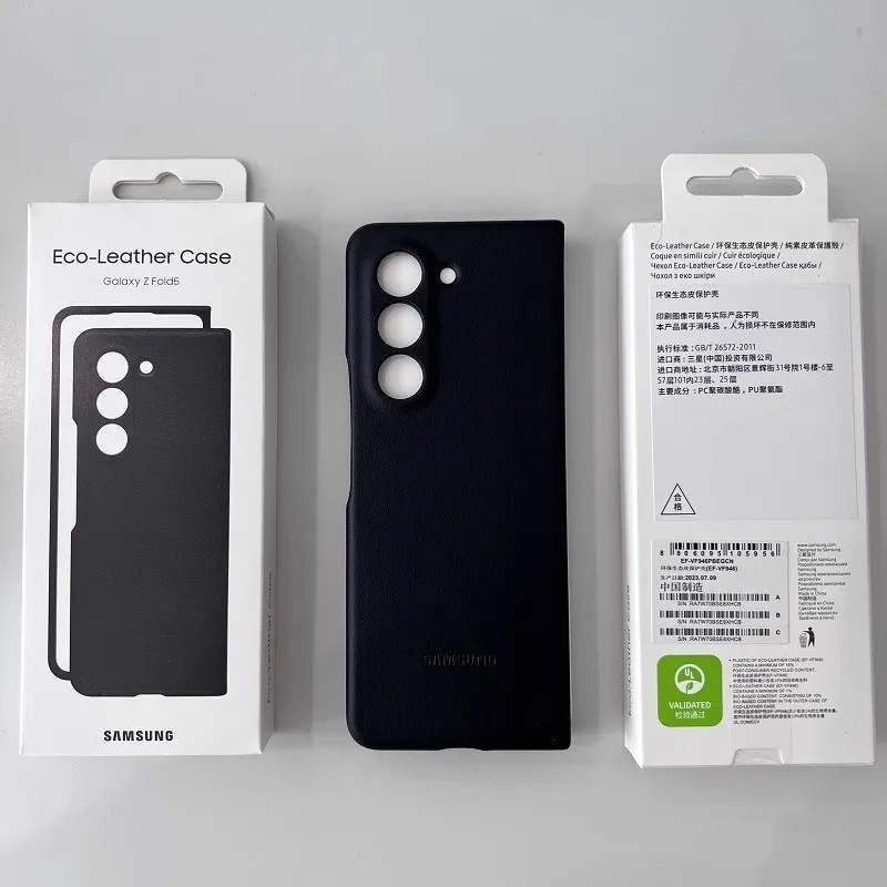 Dành Cho Ốp Lưng Chính Hãng Samsung Z Fold 5 5G Slim Chống Sốc Ốp Lưng Cho Z Fold5 Da Thật Cao Cấp D