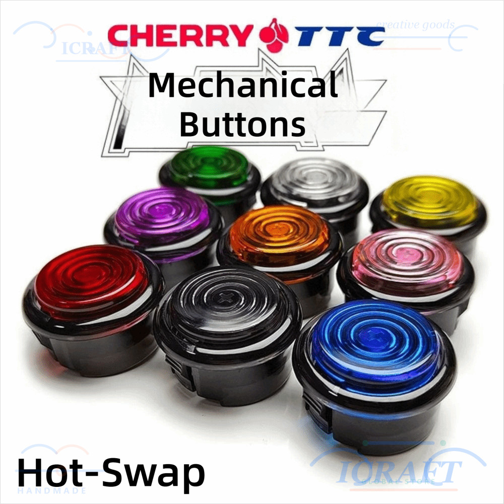 CRAFT Mechanical HITBOX Arcade Nút, MX Axis Tương thích 2,8mm Nút Arcade ST-M4, Nút điều khiển khung