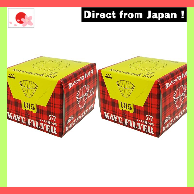 Kalita Coffee Filter Wave Series White, for 2-4 cups, set of 50 sheets × 2 packs, KWF-185#22210【Japa