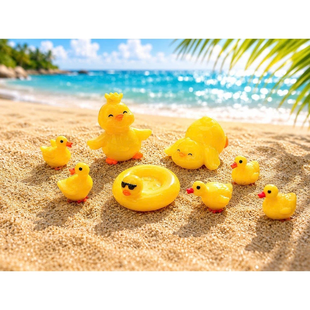 [CHARM TREND] Set Charm Vịt Vàng Happy Beach – Phao Bơi & Gia Đình Vịt Kawaii Resin
