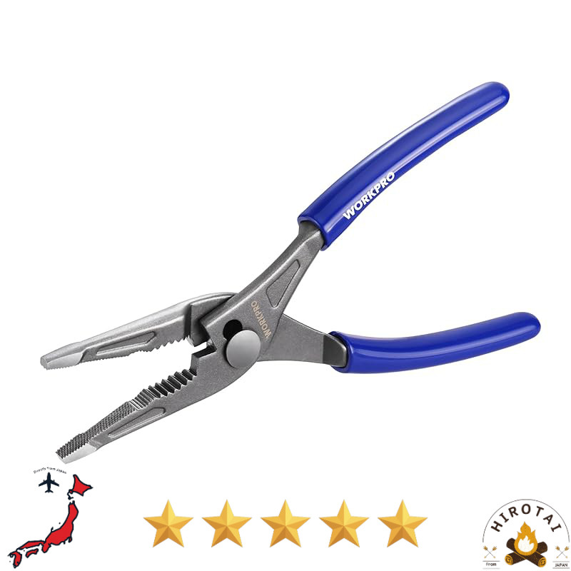 Pliers WORKPRO adjustable slip-joint with wire cutter for home repair and DIY