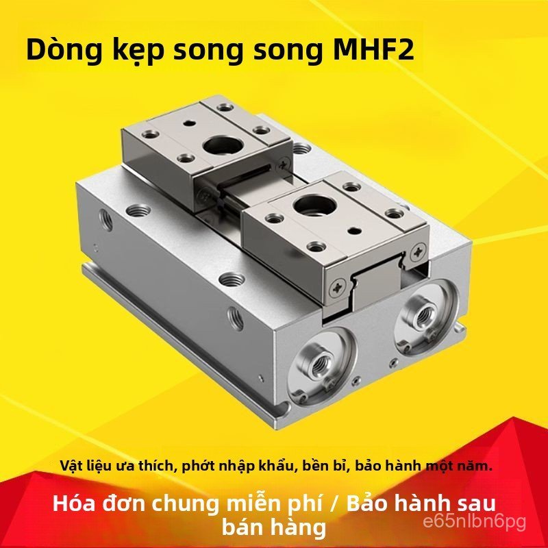 Xy lanh khí nén kẹp mỏng MHF2-8D 12D 16D 20D bàn trượt dẫn hướng chính hãng giao nhanh