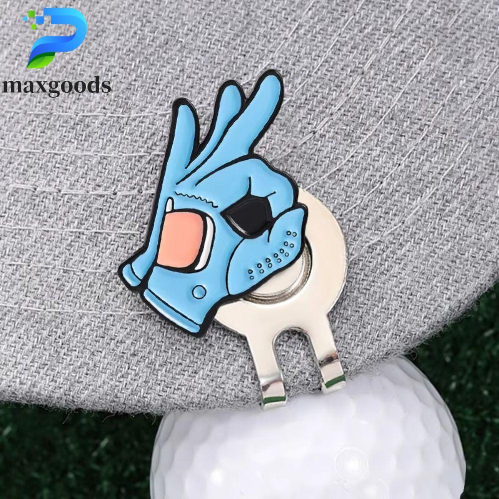 maxgoods MAXGOODS Golf Cap Clip, Họa tiết hoạt hình Golf Ball Mark, Vị trí bóng sáng tạo Dễ dàng gắn