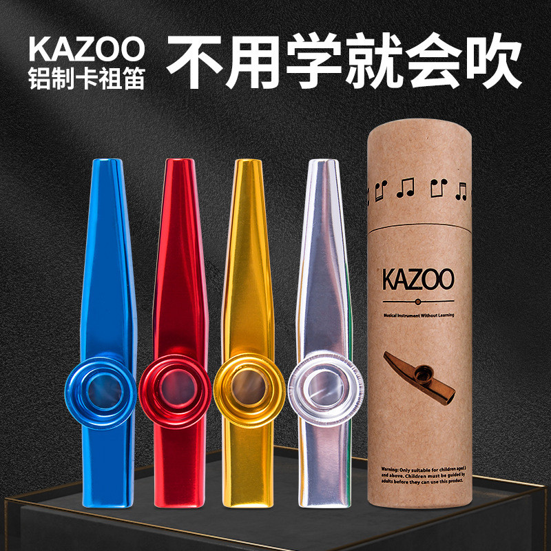 Kim Loại Kazu Sáo Chơi Chuyên Nghiệp Lớp Kazu Sáo Trumpet Kích Thước Lớn Saxophone Kazu Nhạc Cụ Nhỏ 