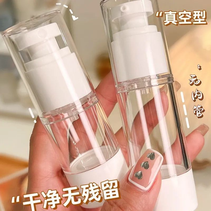 真空压缩分装瓶分装袋便携式旅行化妆& 品按压式护肤品小样瓶乳液器Travel Vacuum Sub Bottle Large Caliber Press Sub Bottle Large Capaci