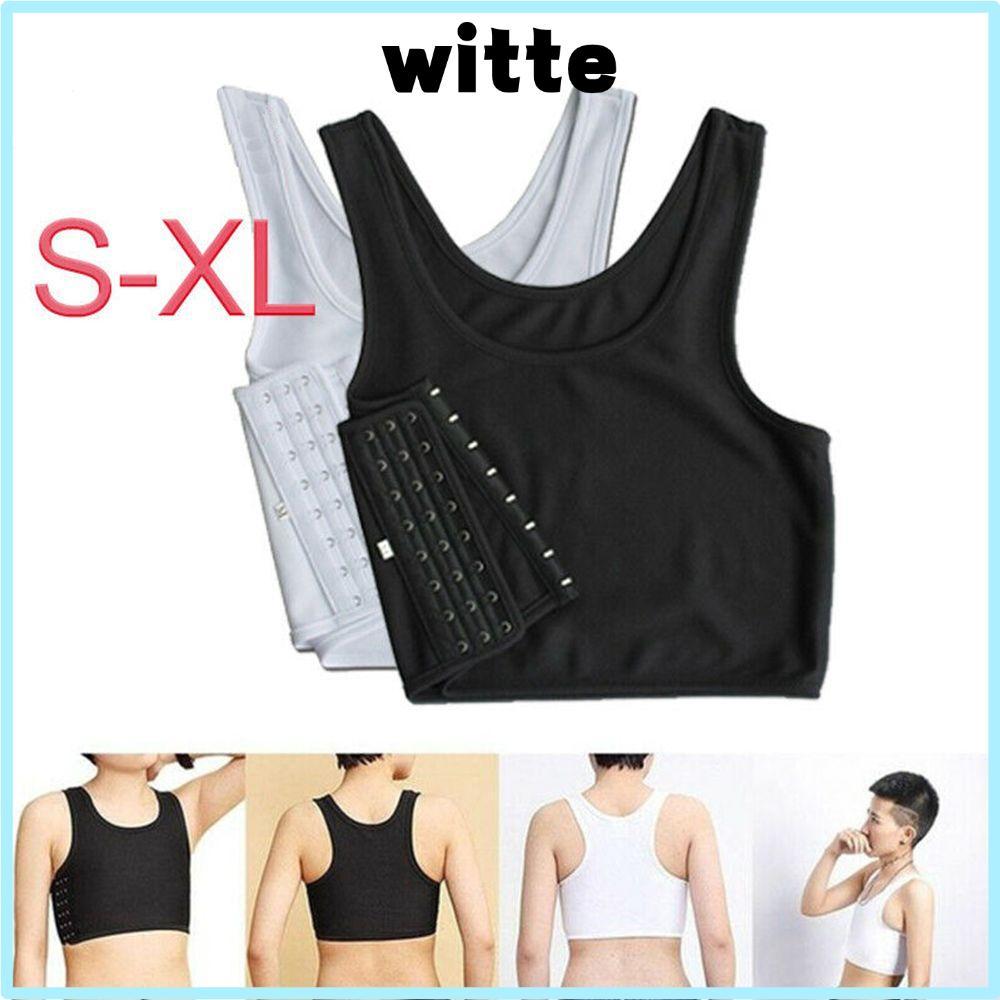 WITTE Corset Quần Lót Xe Tăng Áo Ngực Chất Kết Dính Đồng Tính Nữ Tomboy