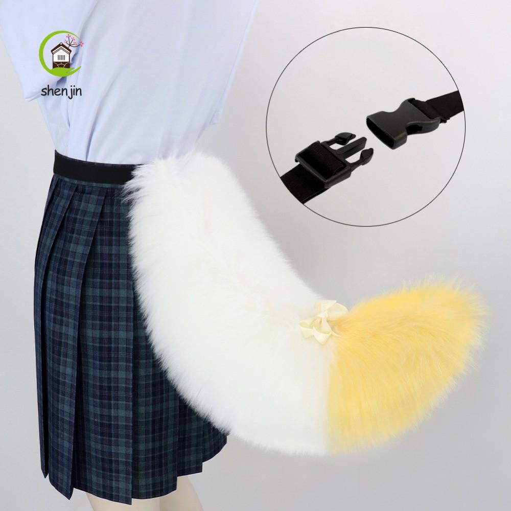 SHENJIN Furry Furry Furry Fursuit Đuôi Kigurumi, 60cm / 23in có dây đai có thể điều chỉnh Đuôi chó s