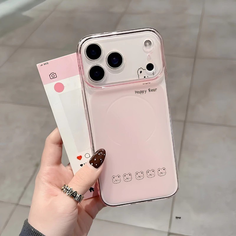Ốp lưng iPhone Gấu nhỏ kiểu Hàn Cho iPhone 17 xs xr 14 15 16 11 12 13  Pro Max Plus 12 13 14 15 IP17