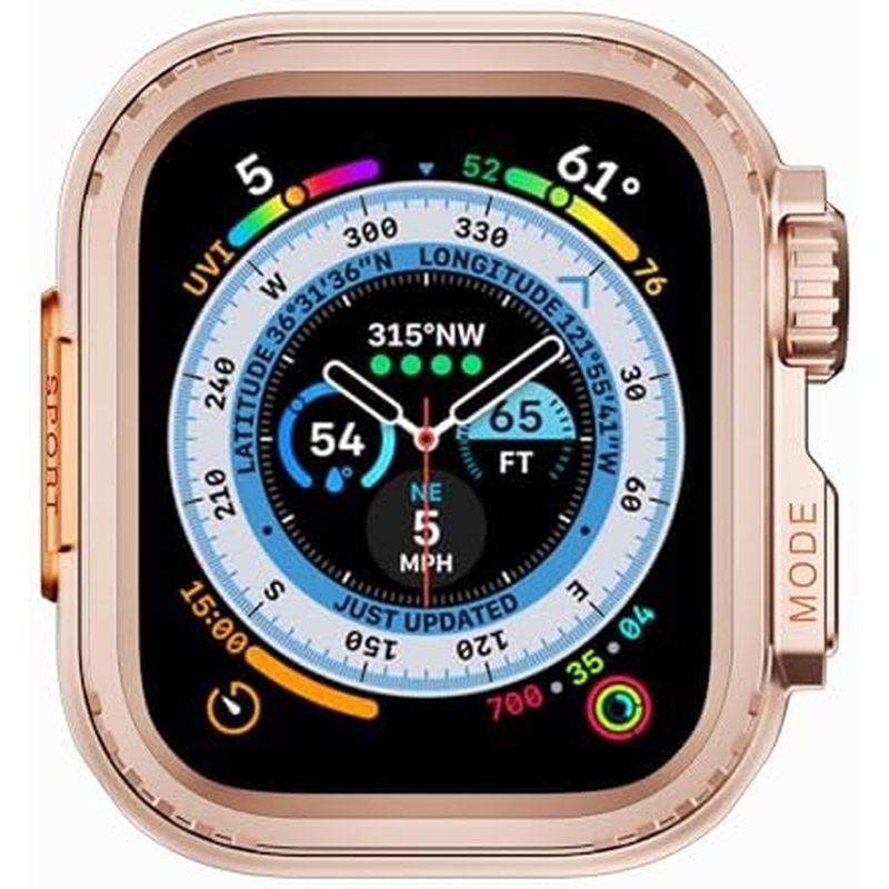 VeveXiao Designer Vỏ kim loại chắc chắn Tương thích với Apple Watch Series 9 8 7 45mm Bảo vệ Thay đổ