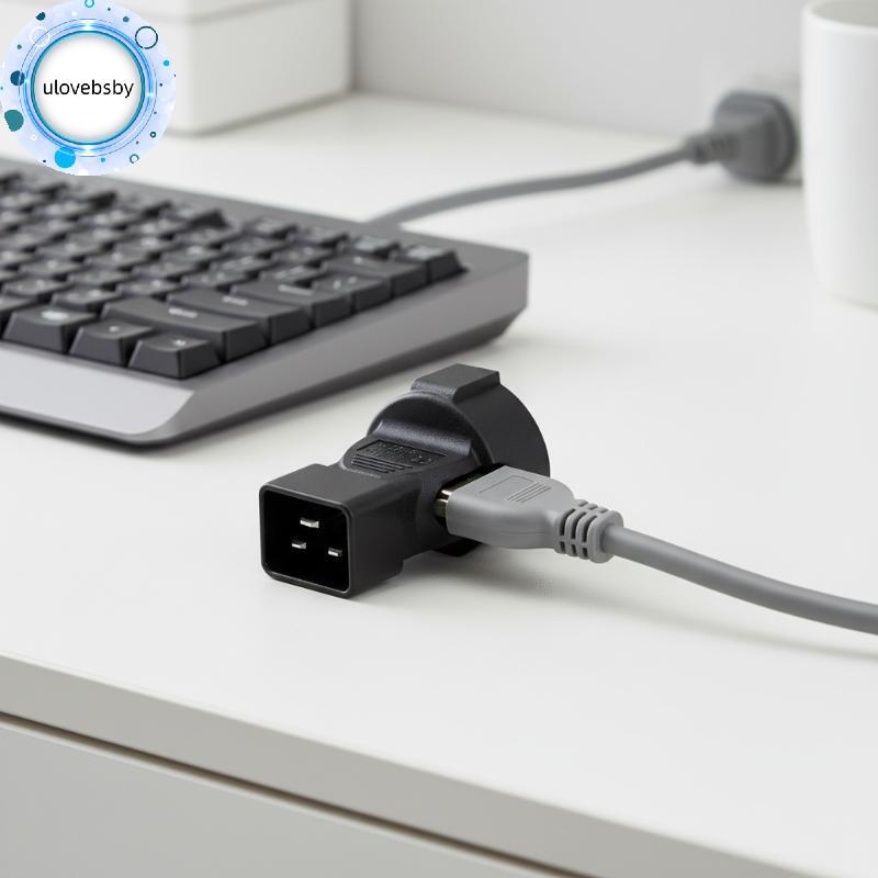 Ulovebsby IEC320 C20 sang EU Power Soet 3Pin Bộ chuyển đổi phích cắm Châu Âu cho UPS PDU Cyber Secur