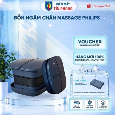 Bồn Ngâm Chân Massage PHILIPS 6504 - Massage con lăn 3D & Thủy lực sục khí với công suất 800W