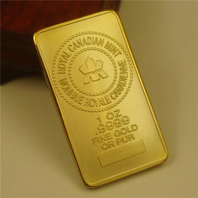 Đồng xu kỷ niệm Canada Nugget Đồng xu nước ngoài Vuông Vàng Bạc Nugget Lá phong Kỷ niệm Đồng xu Than