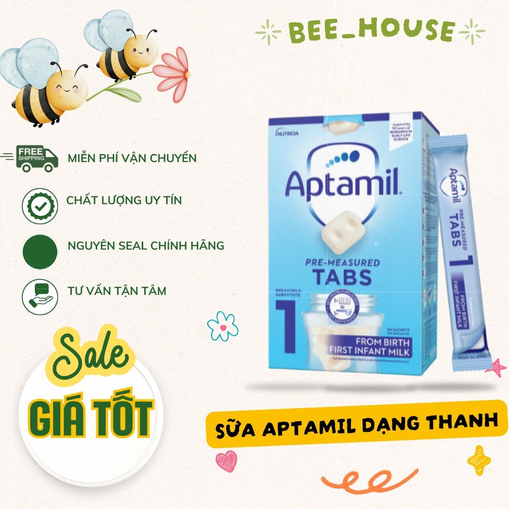 Sữa Aptamil Pre Measured Tabs đủ số hộp 24 thanh - Bee House Hà Nội