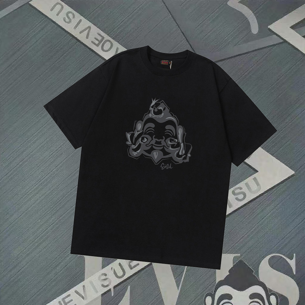 Áo thun Evisu / Áo thun Evisu Nam Nữ Áo in hình Áo thun ngắn tay Top thấm mồ hôi Thương hiệu lớn YAH