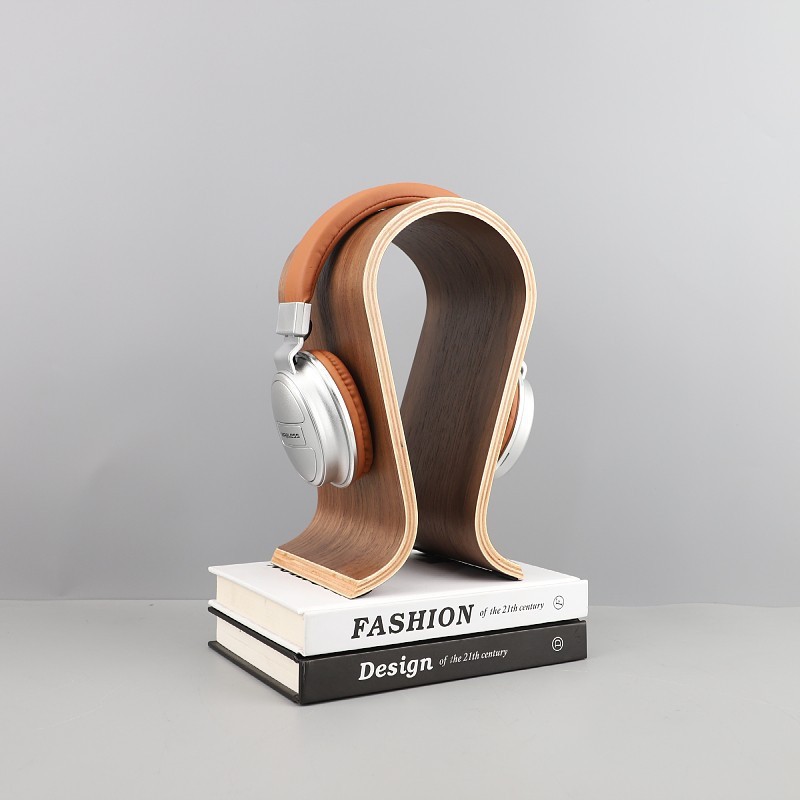 73KM Modern minimalist wooden headphone stand decoration for living room, bedroom, computer desk, re