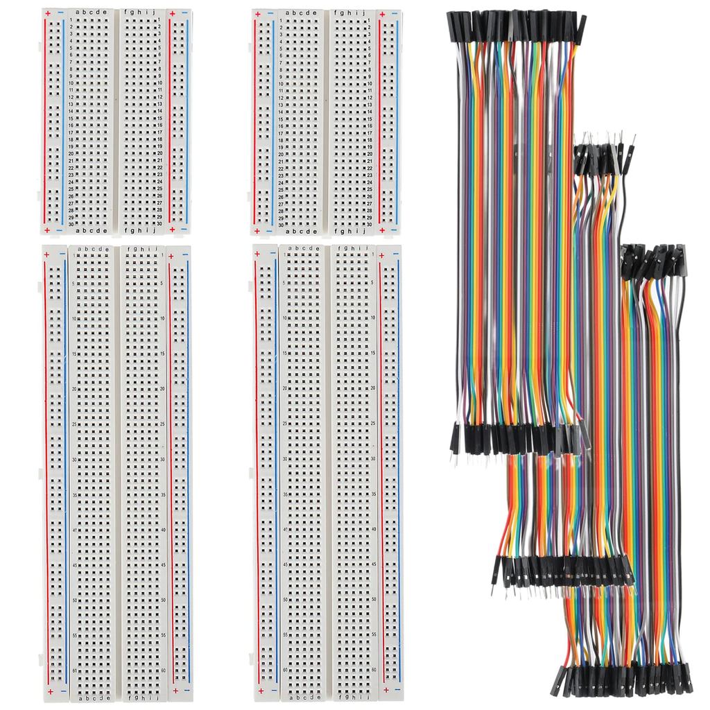 Bộ dây Breadboard và Jumper Bao gồm 830 điểm Tie Board 400 điểm Tie Points Breadboard Jumper Wire