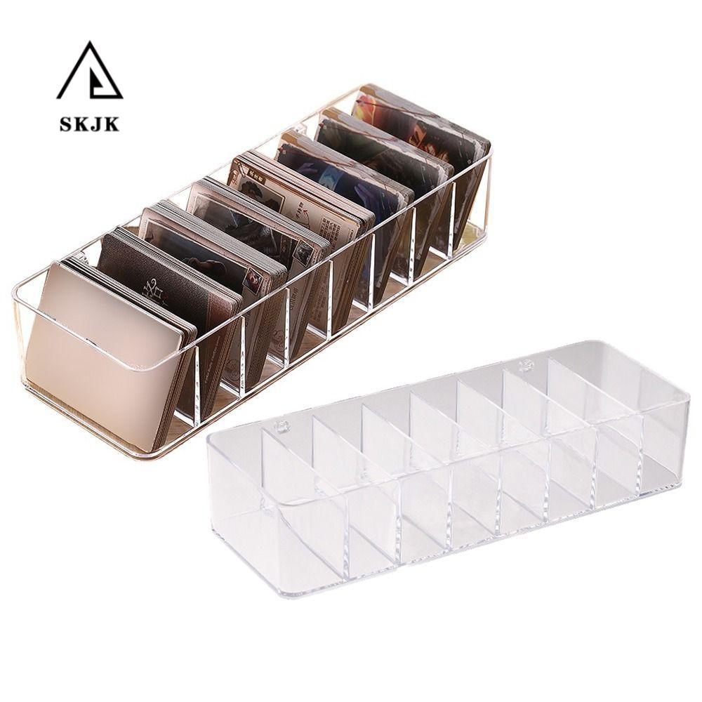 Hộp đựng thẻ giao dịch SKJK, Hộp lưu trữ thẻ trong suốt chắc chắn, Bộ chia có thể nhìn thấy có thể t