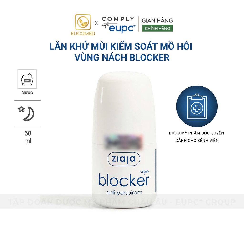Lăn Khử Mùi Hỗ Trợ Kiểm Soát Mồ Hôi Ziaja Blocker 60ml