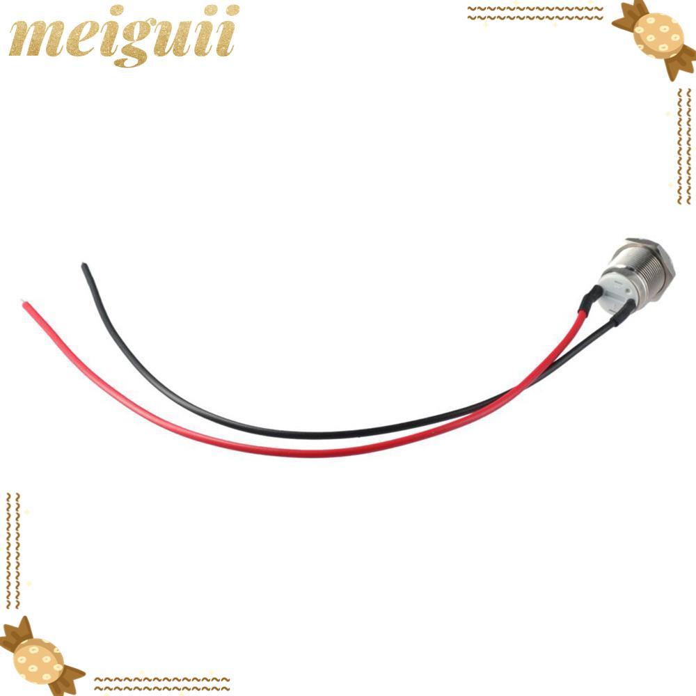 Công tắc nút nhấn tạm thời MEIGUII, Vỏ đen IP65 chống nước, thép không gỉ 1 thường mở 12mm