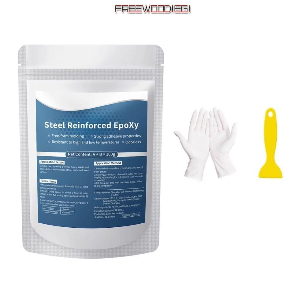 FREEWOODIEGI Thép gia cố Epoxy Putty, Bộ sửa chữa Putty Epoxy chống thấm nước chống dầu, Sửa chữa rò