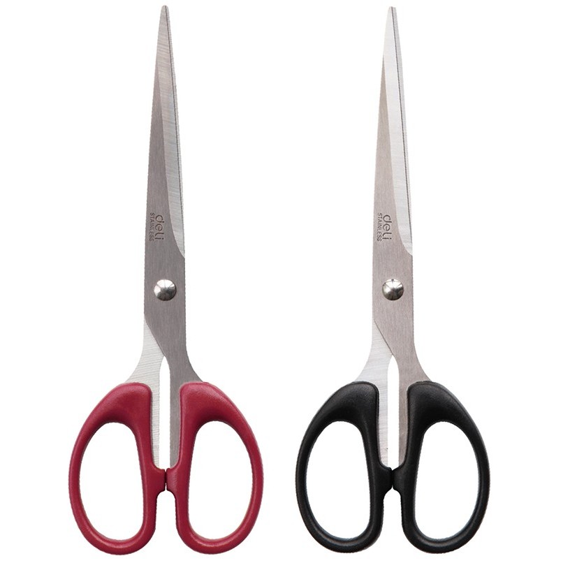Deli Kéo 6009 Văn Phòng Cắt Giấy Thép Không Gỉ Kéo Gia Đình May Kéo Cắt