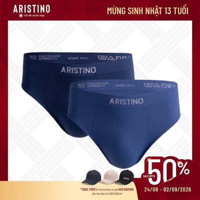 [Combo 2] Quần Lót Nam Briefs Aristino chất thun lạnh polyamide mềm mịn không đường may ABF012EXP02