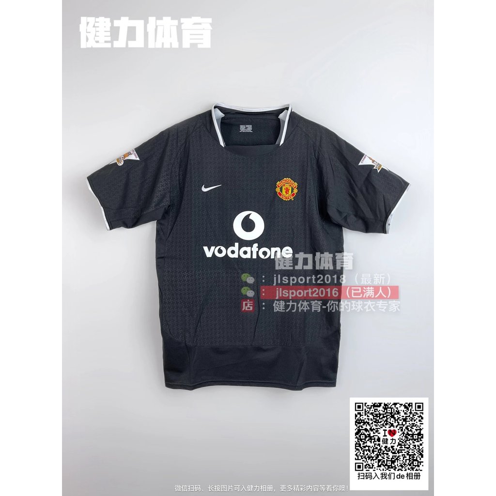 Manchester United Retro Jersey 03-04 Manchester United Jersey Manchester United Sân khách Black Jers