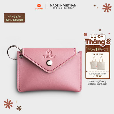 Ví Yuumy (Thời trang nữ nắp gập cỡ nhỏ - Ví móc khóa da nắp gập hình tam giác Seasand YMK15) Bagsmart