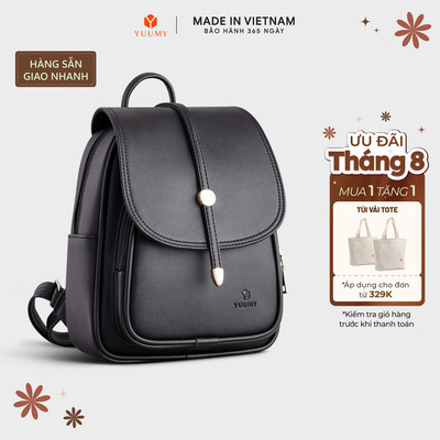 Balo Yuumy (Thời trang nữ cỡ trung nắp gập - Balo da Seasand YBA48)
