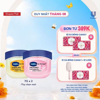[Phiên bản giới hạn] Combo 2 Sáp dưỡng môi Vaseline Lip Therapy 7g Limited Edition (Pink Bubbly / Queen Bee)