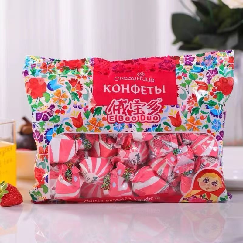 [Kẹo dẻo dâu chua] Kẹo dẻo nhập khẩu chính hãng của Nga Kẹo dẻo Kẹo dẻo Kẹo dẻo 500g 8.26.1