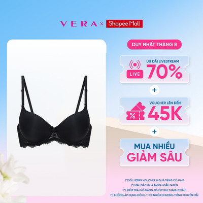  Áo ngực mút dày cúp trơn phối dây lưng ren Misaki M0113