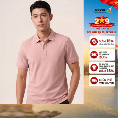 Áo phông nam cộc tay May 10 mã 140126092LV Hồng