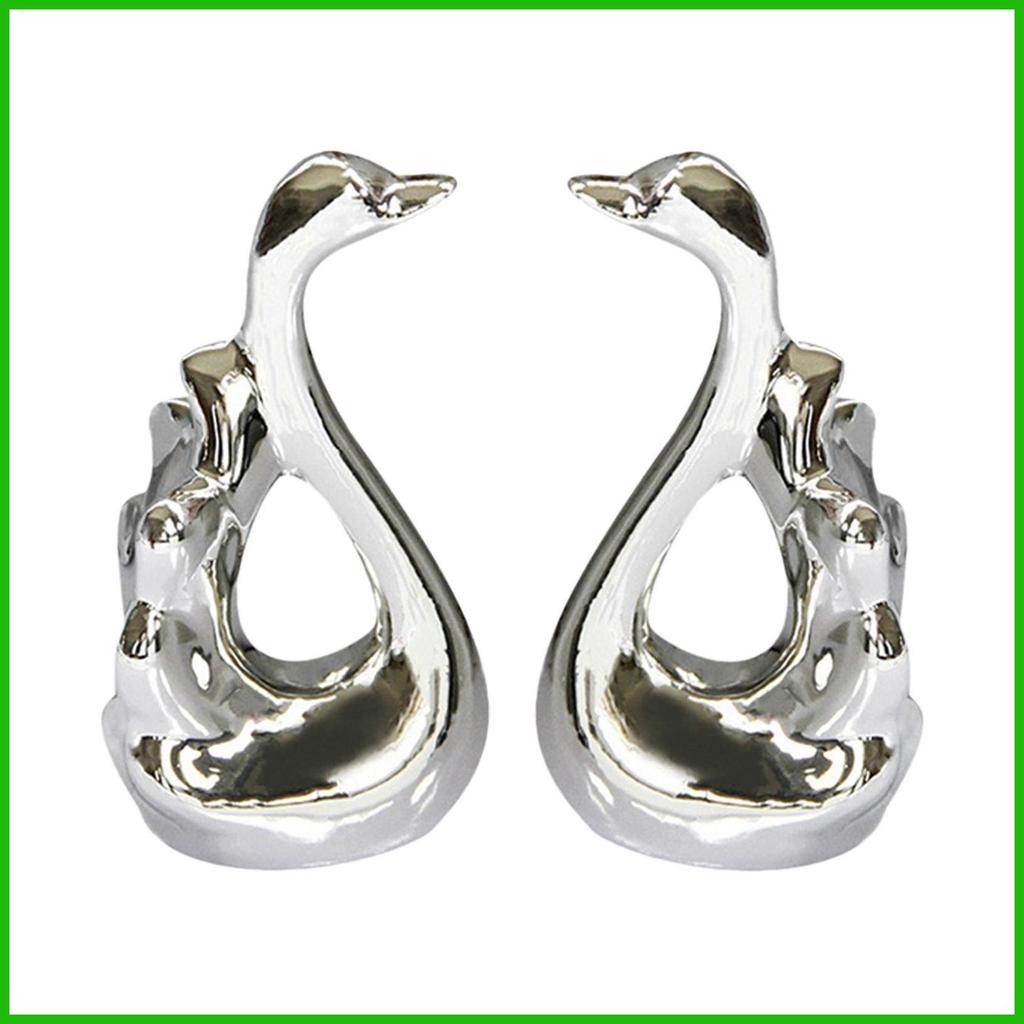 Gốm Thiên Nga Điêu Khắc Thực Tế Hình Cygnet Mini Vàng Chim Trang Trí Bộ Hình Cygnet Thực Tế Sưu Tập 