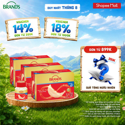 Combo 3 Nước yến thật BRAND'S Không Đường (70 ml x 6 lọ)