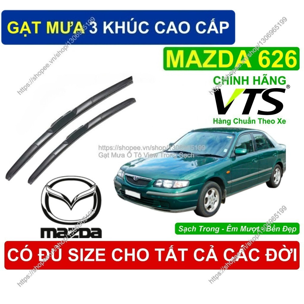 Gạt Mưa 3 Khúc Cao Cấp, Gạt Mưa Kính Lái Mazda 626, Cặp Gạt Mưa Kính Lái Cho Các Dòng Xe Mazda 626, 