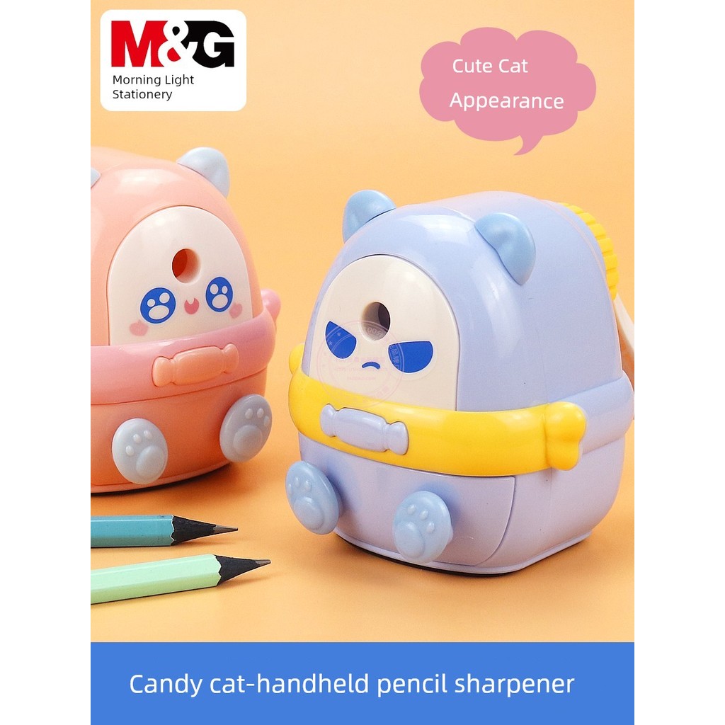 gọt bút chì tự động Máy mài bút quay tay Chenguang Candy Cat Máy mài bút tự động cho học sinh tiểu h