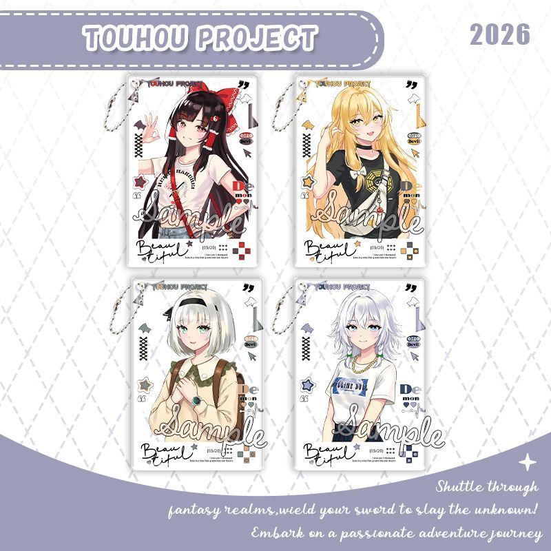 Touhou project Poly Shrine Case Lễ hội Hàng hóa Poly Lingmeng Morisha Acrylic Mặt dây chuyền thẻ tro