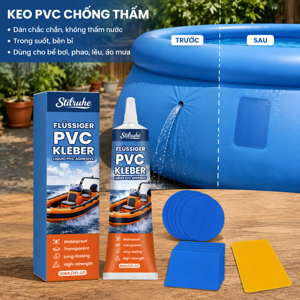 Keo phục hồi Ethyl acetate phục hồi thiết kế tiện lợi mang theo Pool repair Stilruhe tiện lợi sử dụn
