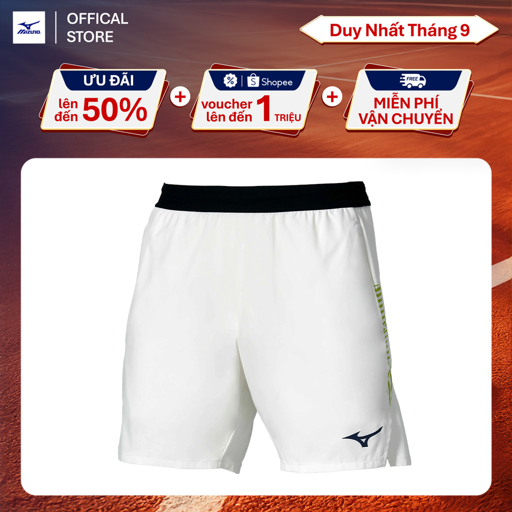 Quần Tennis NAM STRAGAZER 7 INCHES AMPLIFY SHORT - Trắng Vàng 62GBD00174